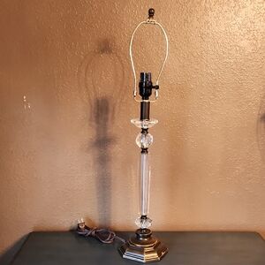 Hollywood Regency Style Cut Glass Lamp